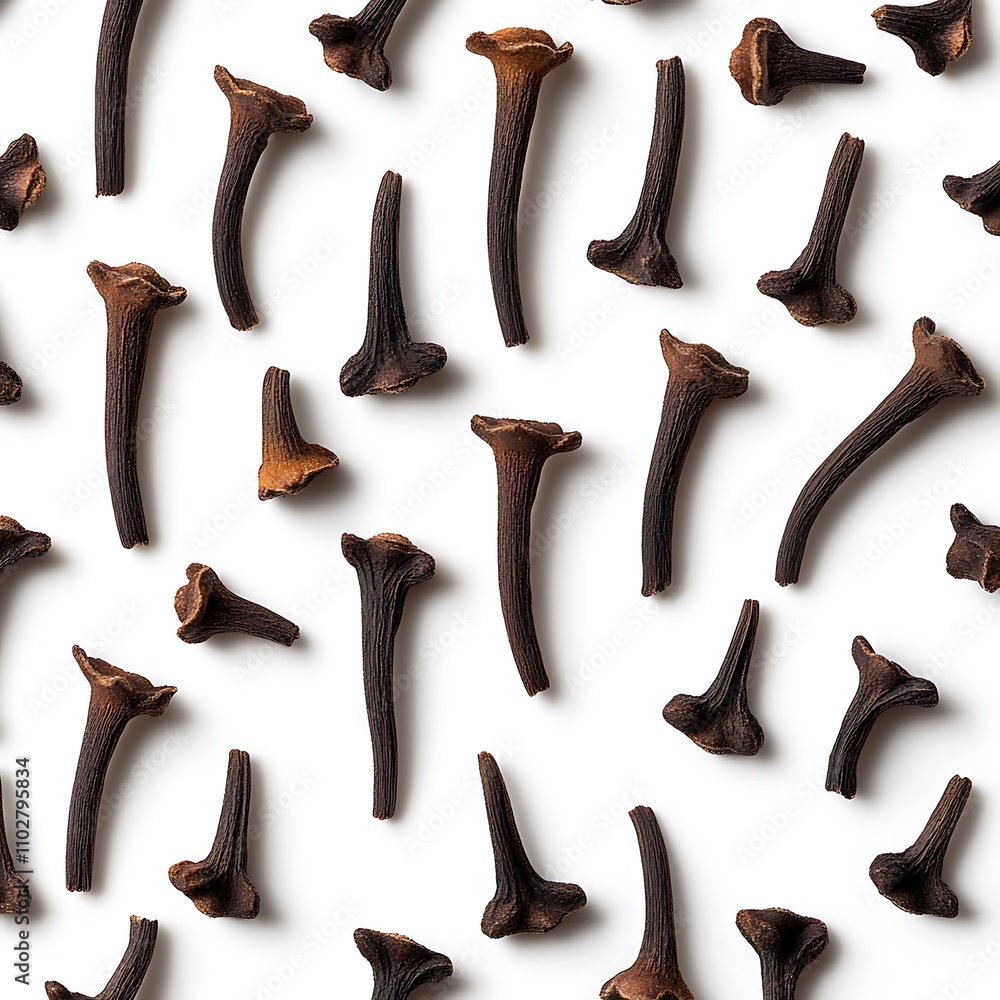Cloves isolated on white background, close up Cloves isolated on white background, close up
