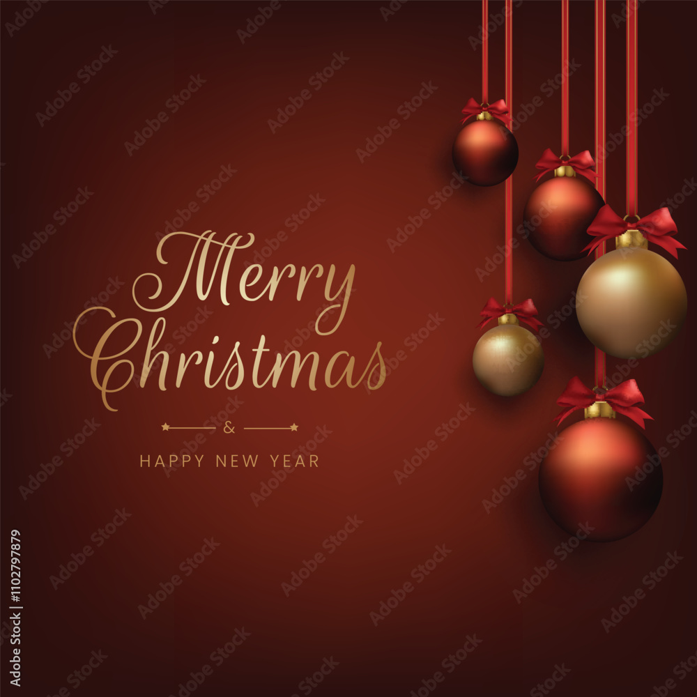 Elegant Merry Christmas and New Year Background Vector illustration Elegant Merry Christmas and New Year Background Vector illustration