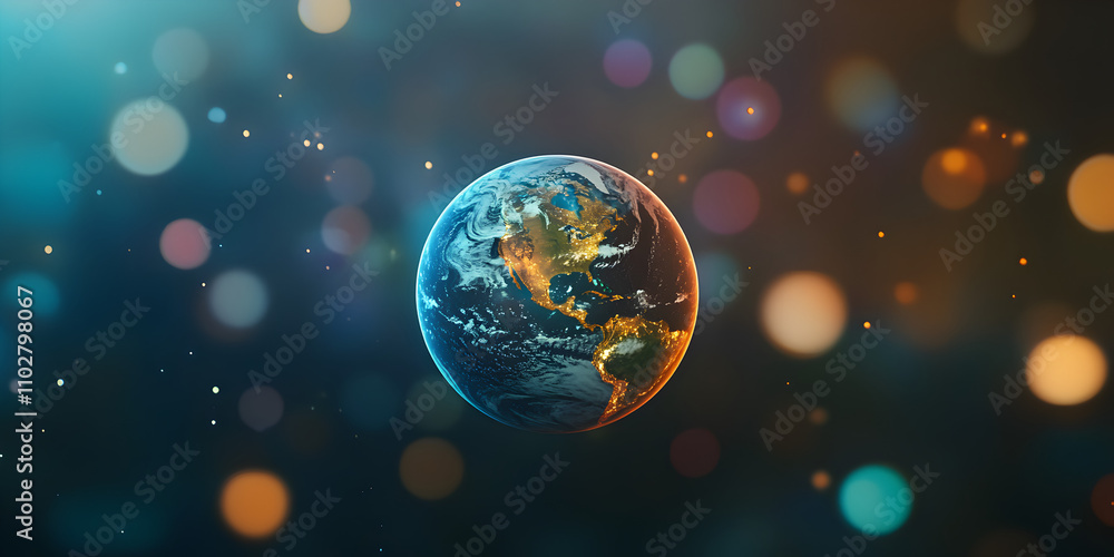 Earth Day Celebration on Bokeh Background Earth Day Celebration on Bokeh Background