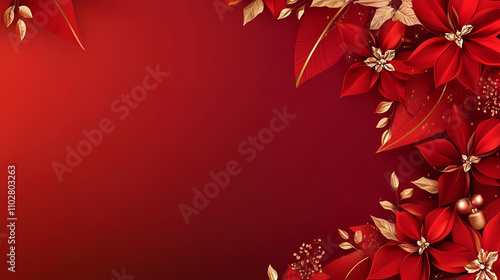 elegant christmas invitation card photo