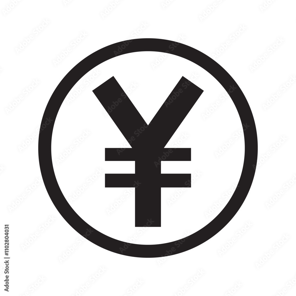 yen or yuan currency icon symbol isolated on white background yen or yuan currency icon symbol isolated on white background