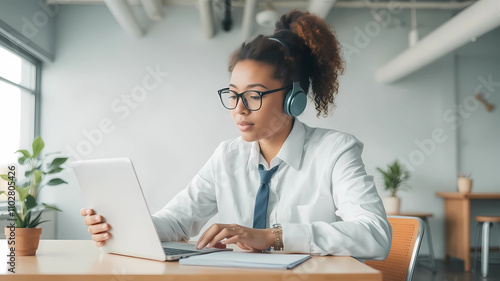 person working on laptop