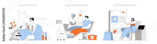 Blood Donor Day. Flat Vector Illustration