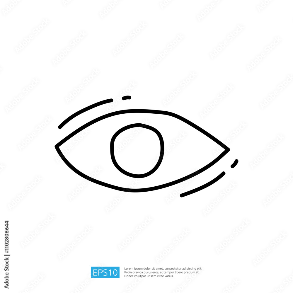 A simple, minimalist illustration of an eye, emphasizing its shape and features, often used in design to represent vision, awareness, or perception. A simple, minimalist illustration of an eye, emphasizing its shape and features, often used in design to represent vision, awareness, or perception.