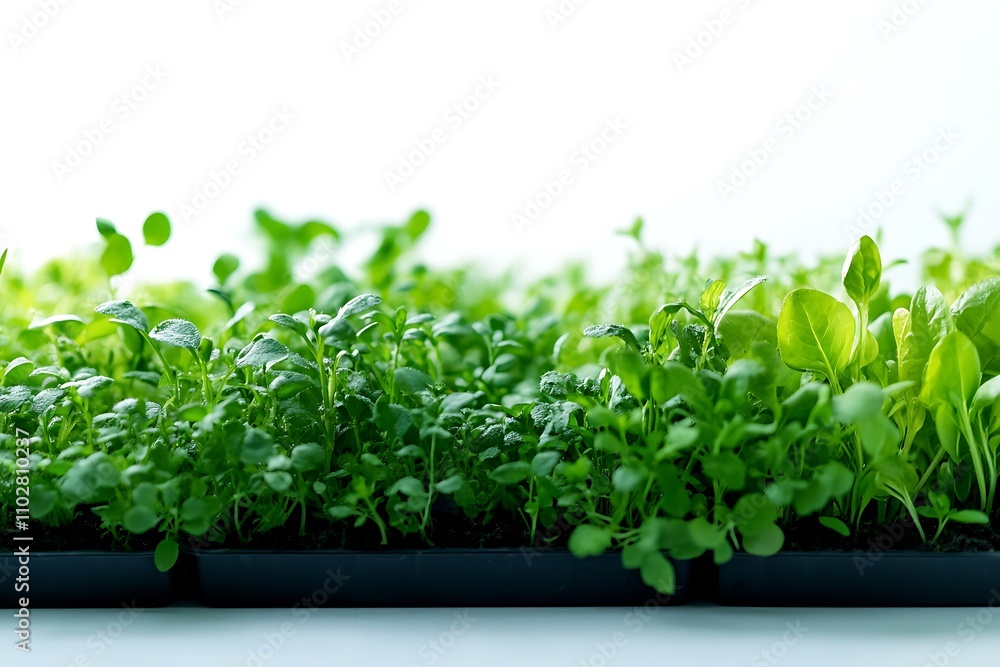 Obraz premium Greenhouse Crops isolated on a white background, close up