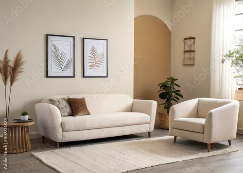 modern living room with sofa