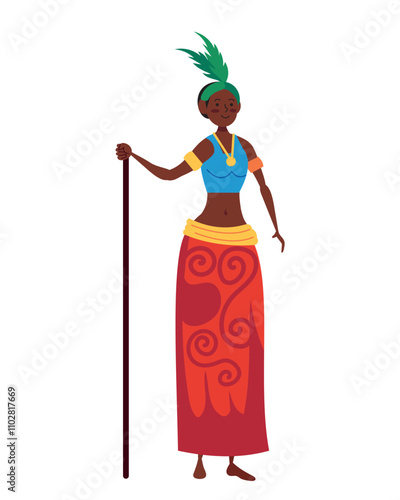 african aboriginal woman character