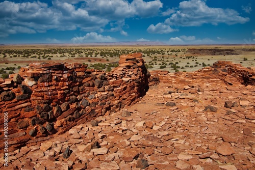 Vászonkép The Citadel Pueblo Ruins at Wupatki National Monument in Arizona.