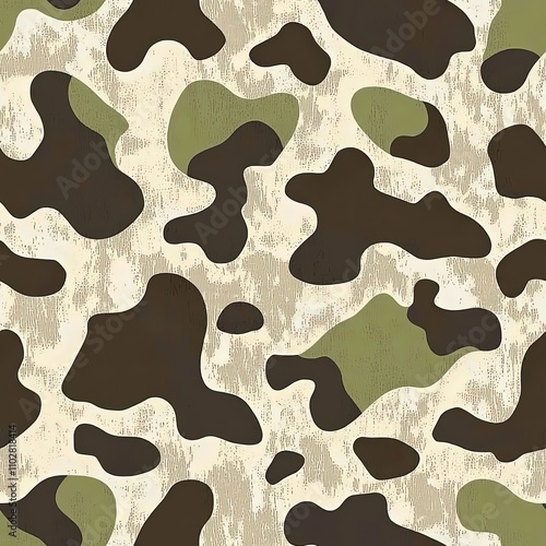 Tactical Military Frogskin Hunting Hunter Camouflage Pattern, Seamless Camo Texture photo