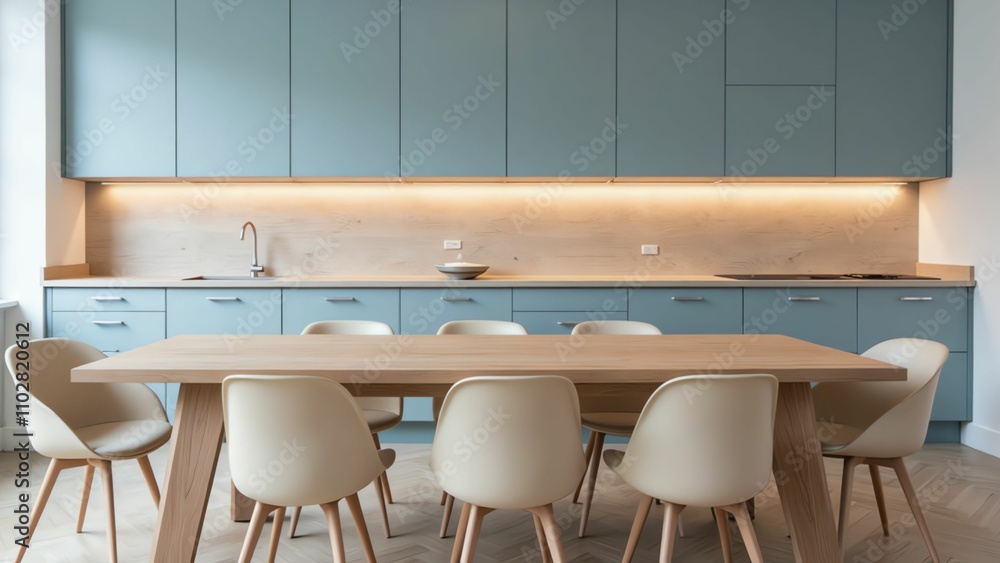 Explore a modern kitchen space with minimalist design and beautiful natural lighting for a cozy atmosphere Explore a modern kitchen space with minimalist design and beautiful natural lighting for a cozy atmosphere