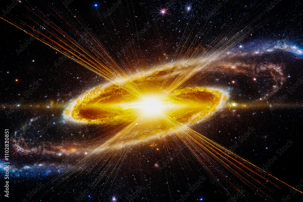 Obraz premium Ein Pulsar im Weltall