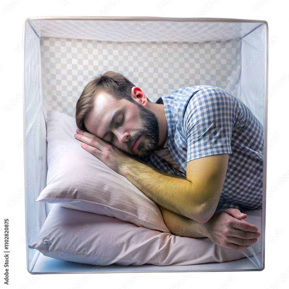 man sleeping isolated man sleeping isolated
