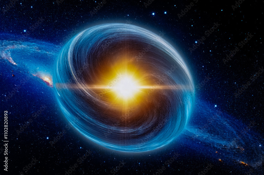 Obraz premium Ein Pulsar im Weltall