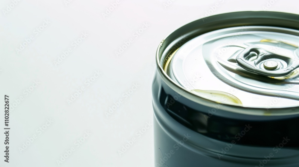 Close-up of unopened canned food with recall label on clean white background, slight tilt emphasizing label, copy space for text. Close-up of unopened canned food with recall label on clean white background, slight tilt emphasizing label, copy space for text.