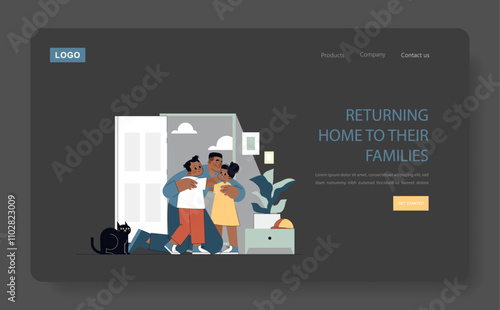 one day of builder. Flat Vector Illustration