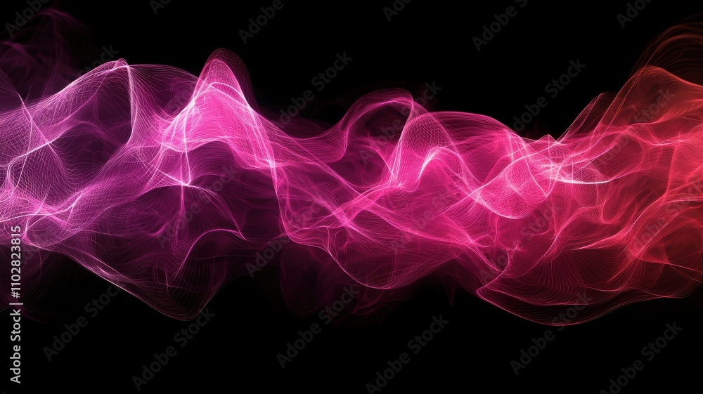 Art Effect Style, A vibrant wave of pink and purple light glides smoothly across a dark background, creating an ethereal, abstract visual effect. Art Effect Style, A vibrant wave of pink and purple light glides smoothly across a dark background, creating an ethereal, abstract visual effect.
