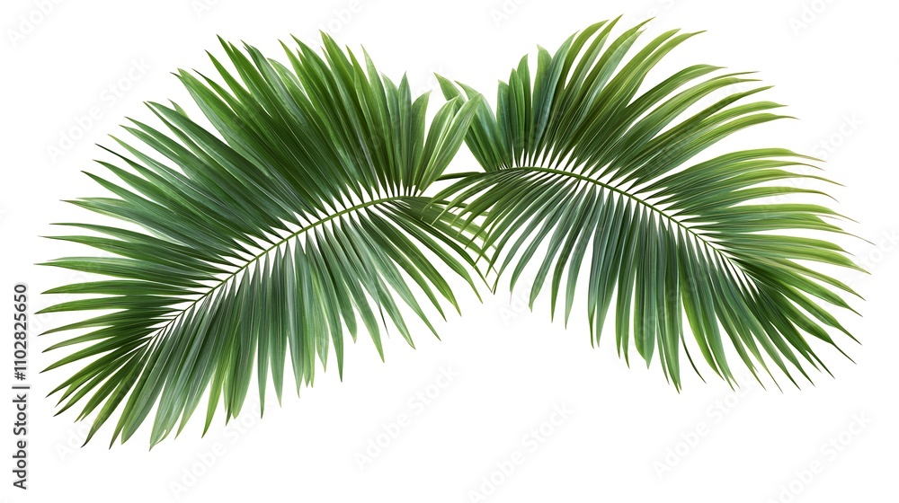 Palm leaves isolated on white background. Palm leaves isolated on white background.