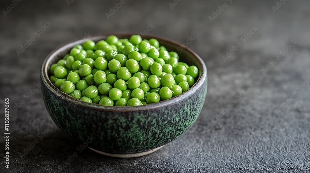 Fresh green peas in a bowl on a dark background. Fresh green peas in a bowl on a dark background.