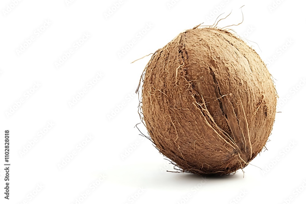 Coconut isolated on white background, close up Coconut isolated on white background, close up