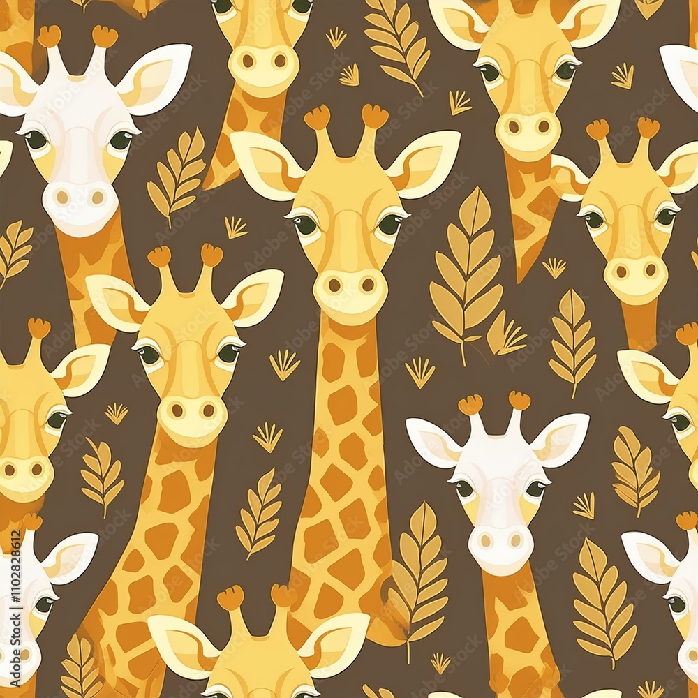 Obraz premium seamless background with giraffe