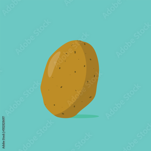 Potato vector illustration. Minimalistic flat illustration of popular root vegetable - young potato.