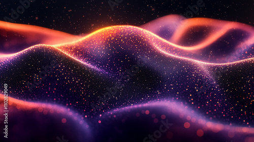 dynamic flow of colorful particles creating an abstract, energetic visual effect representing movement, change, and creativity