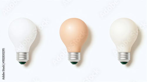 Edison bulb aesthetic. Bright and modern light bulbs in three colors white, peach, and cream. Perfect for enhancing any space with ambient lighting and style