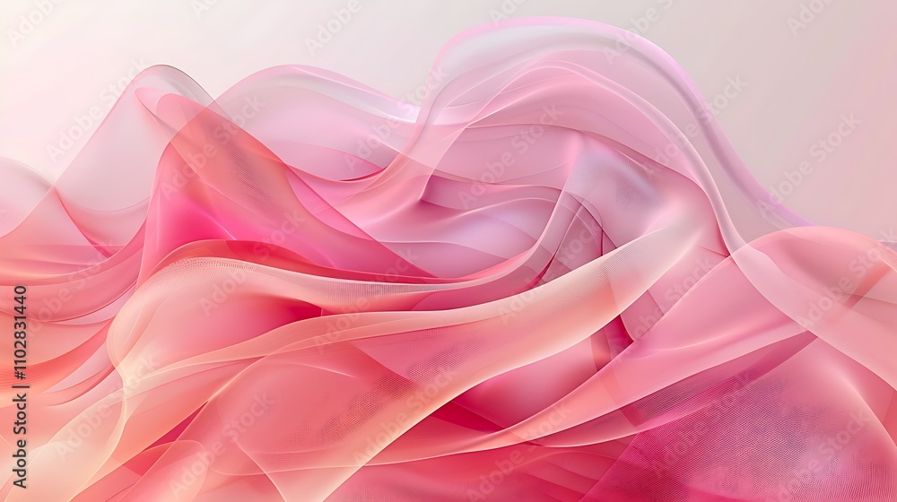 Fototapeta premium Abstract Pink and White Wave Background