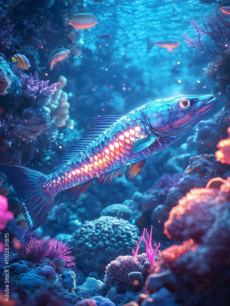 Luminous Reef Fish Underwater Fantasy Luminous Reef Fish Underwater Fantasy