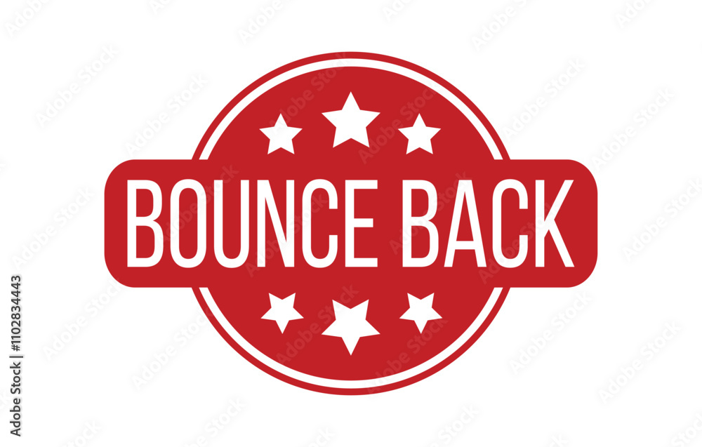 Red BOUNCE BACK Rubber Stamp Seal Vector illustration isolated on white background Red BOUNCE BACK Rubber Stamp Seal Vector illustration isolated on white background