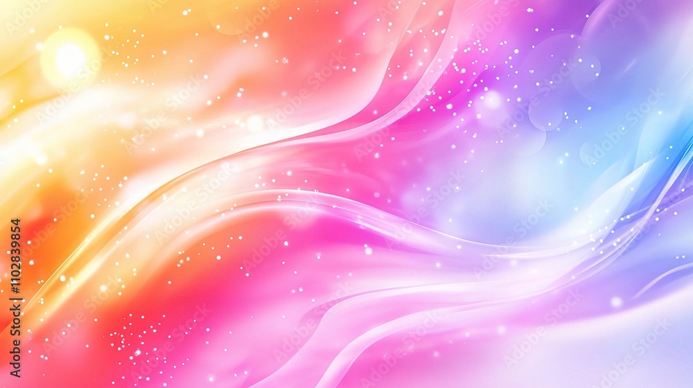 Fototapeta premium Abstract Colorful Background with Smooth Flowing Patterns and Lights