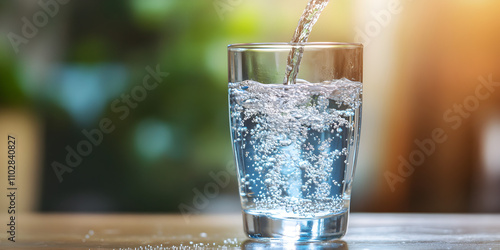 World Water Day on Blurred Background