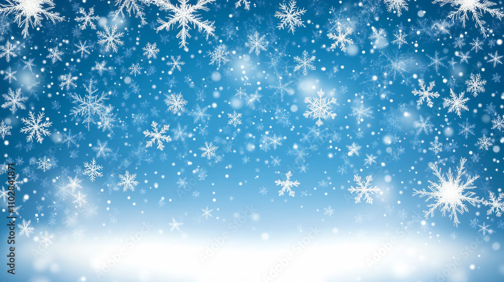 Abstract christmas blue and white background winter wonderland background with snowfall and snowflakes falling from the sky
Abstract christmas blue and white background winter wonderland background with snowfall and snowflakes falling from the sky