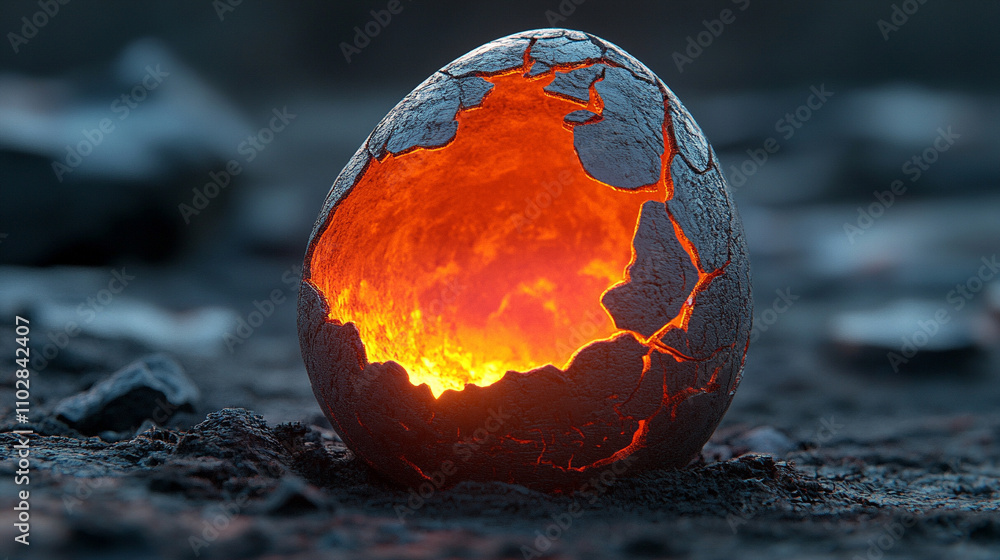 glowing light emanates from a cracked egg symbolizing the birth of a new idea creativity innovation or potential in a conceptual and inspiring visual representation of possibilities glowing light emanates from a cracked egg symbolizing the birth of a new idea creativity innovation or potential in a conceptual and inspiring visual representation of possibilities