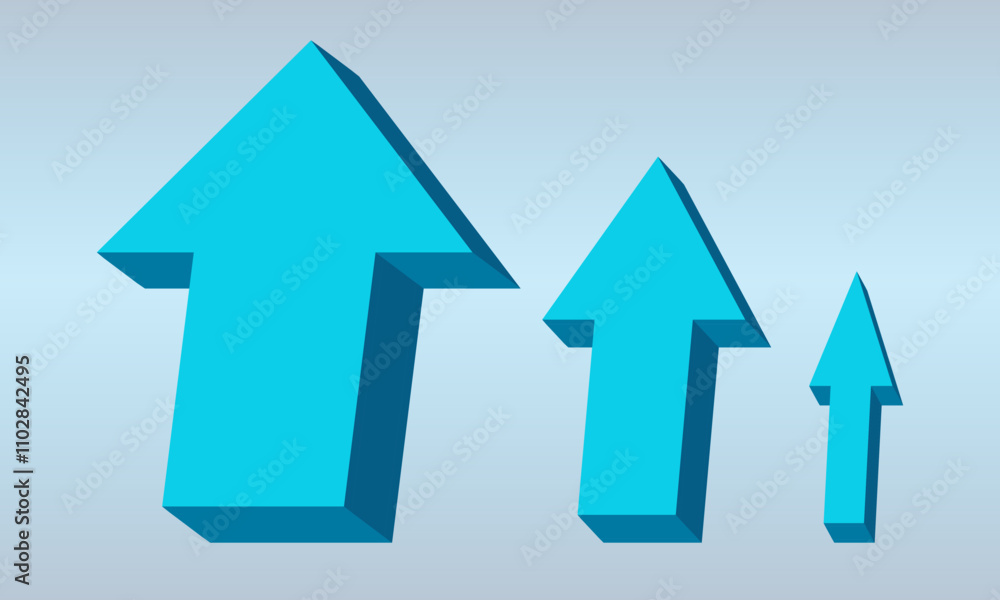 arrows three dimensional graph. arrow sign three-dimensional shape. upward, up direction. Threedimensional graphic 3d shape arrows three dimensional graph. arrow sign three-dimensional shape. upward, up direction. Threedimensional graphic 3d shape