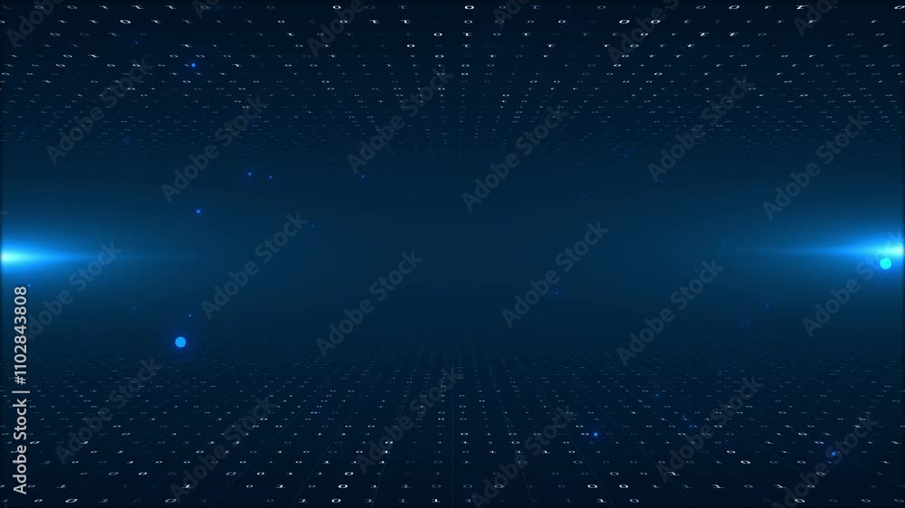 Cyber Surface Futuristic surface grid science fiction background digital technology and artificial intelligence concepts. digital wave. Blue circular shape background. Futuristic point wave. Big data