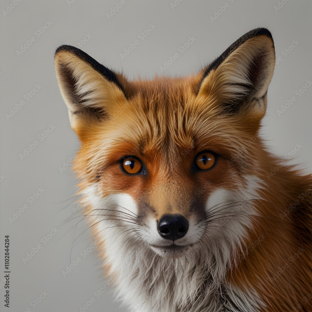 Fototapeta premium picture of a fox with a big smile