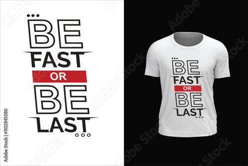 Typography T-shirt Design With Motivational Coad. photo