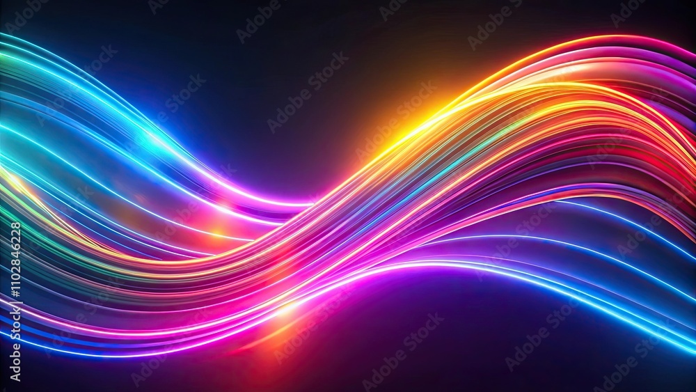 Colorful neon abstract background with glowing curvy lines, perfect for futuristic designs, rendering, abstract, neon Colorful neon abstract background with glowing curvy lines, perfect for futuristic designs, rendering, abstract, neon