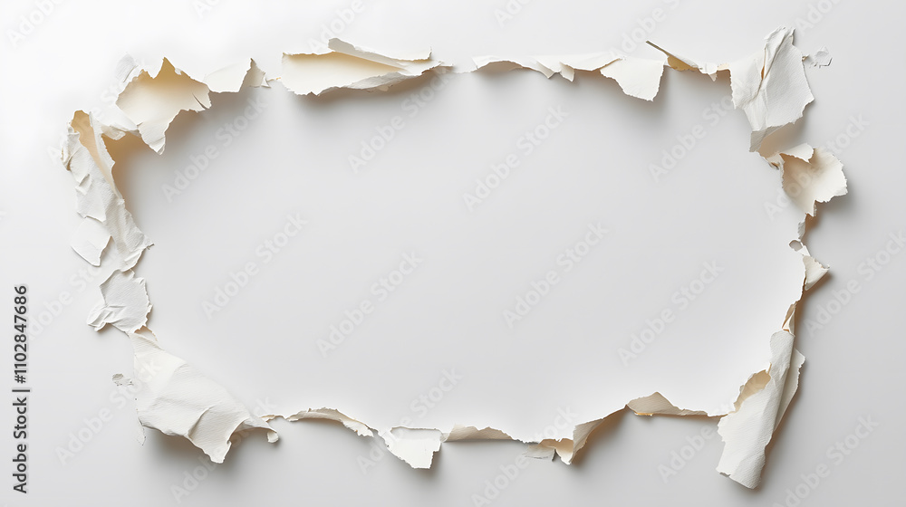 piece of paper with clean tear revealing blank space, perfect for text or images. torn edges create interesting frame effect, adding depth and texture piece of paper with clean tear revealing blank space, perfect for text or images. torn edges create interesting frame effect, adding depth and texture