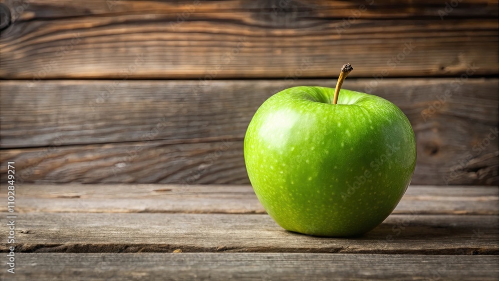 Fresh Granny Smith apple on rustic wooden background, Granny Smith, apple, green, fresh, healthy, fruit, organic, natural Fresh Granny Smith apple on rustic wooden background, Granny Smith, apple, green, fresh, healthy, fruit, organic, natural