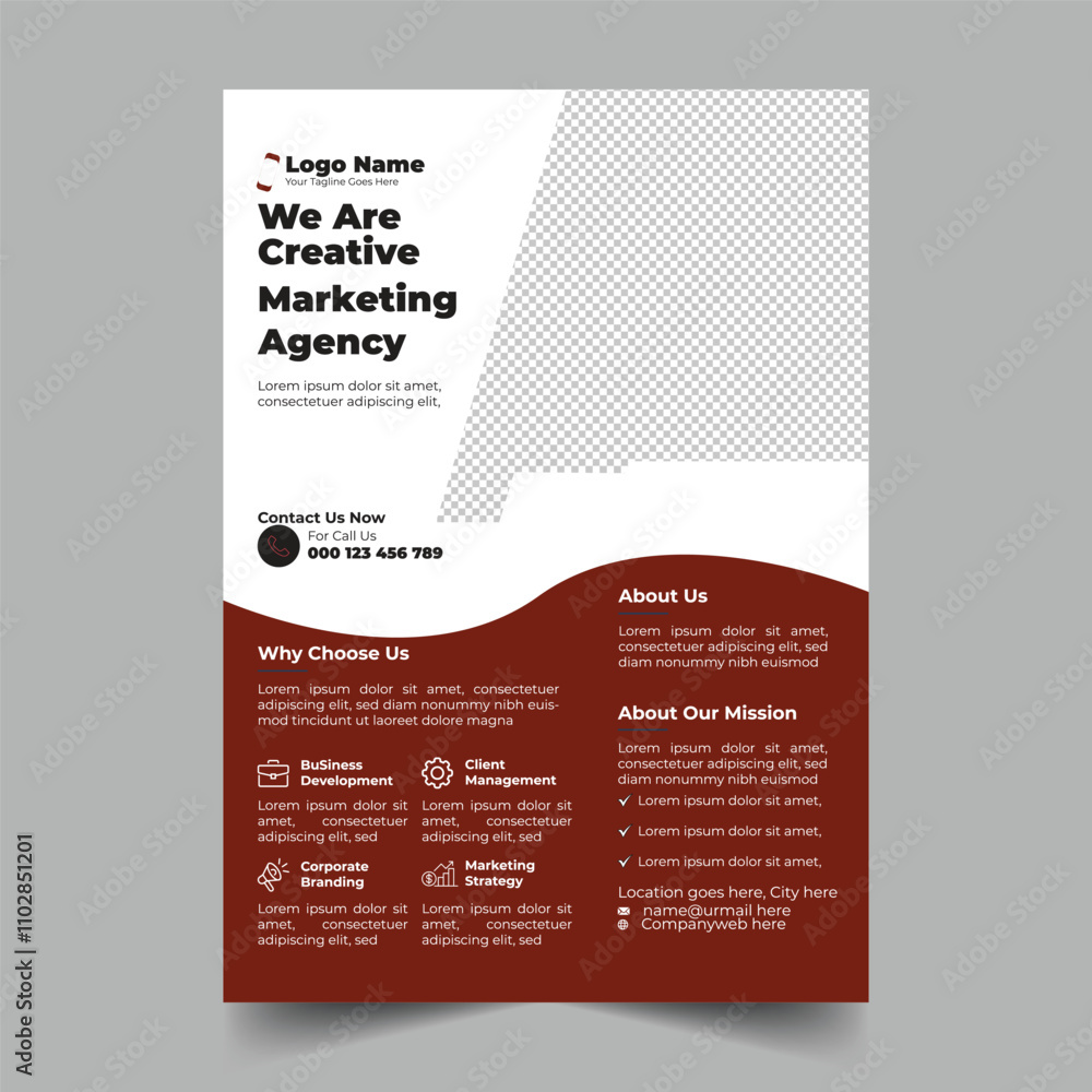 Fototapeta premium Professional Corporate Business Flyer Design Template