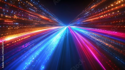 Abstract Colorful Light Trails