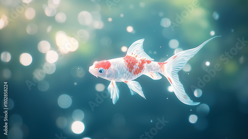 Koi Fish in Serene Waters: ...