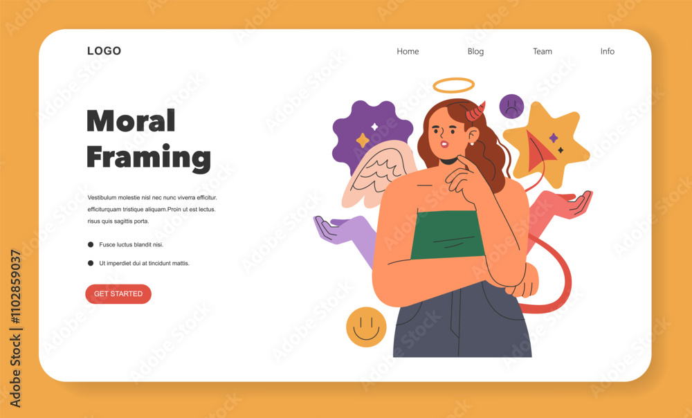 Cognitive Framing. Flat Vector Illustration Cognitive Framing. Flat Vector Illustration
