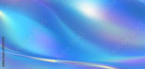 Abstract background with blue and purple holographic foil. Vector illustration.