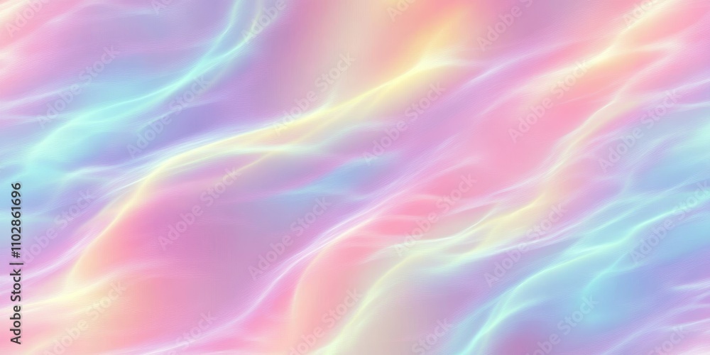 Fototapeta premium Iridescent Rainbow Pastel Texture Holographic Marble Background Abstract Pattern