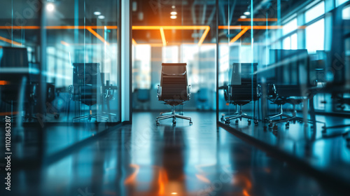 Wallpaper Mural An abstract, blurred office hall interior and meeting room; blurry corridor in a working space with a defocused effect, suitable for business concept backgrounds or backdrops. Torontodigital.ca