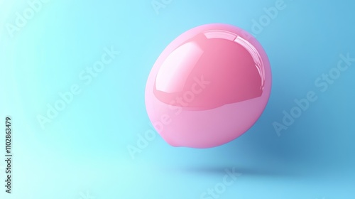 Glossy Pink Bubble Speech Icon Communication Chat Design