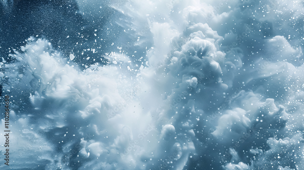 An abstract design of a white powder snow cloud. An abstract design of a white powder snow cloud.